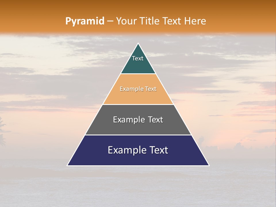 A Beautiful Sunset With Palm Trees On The Shore PowerPoint Template