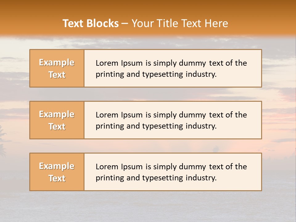 A Beautiful Sunset With Palm Trees On The Shore PowerPoint Template