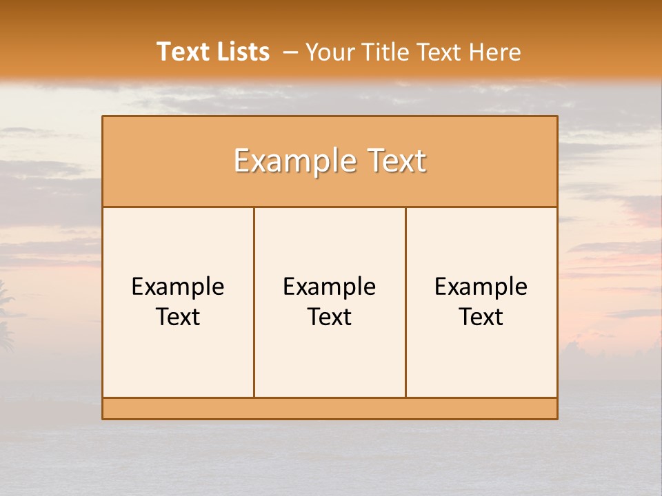 A Beautiful Sunset With Palm Trees On The Shore PowerPoint Template