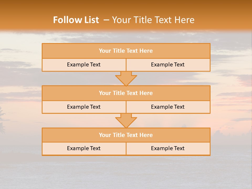 A Beautiful Sunset With Palm Trees On The Shore PowerPoint Template