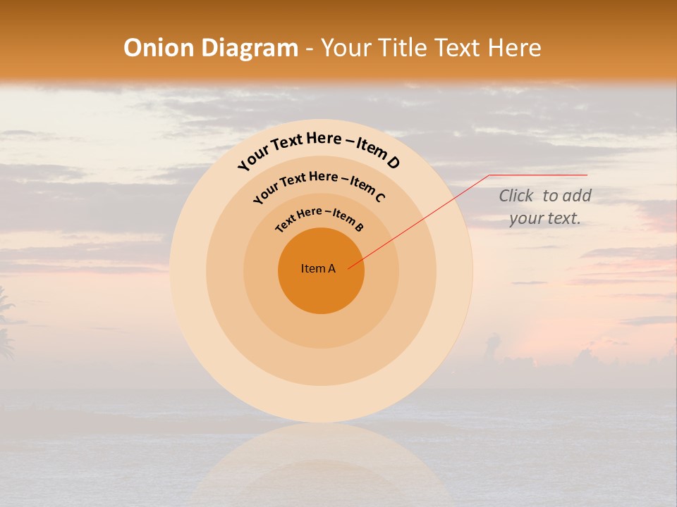 A Beautiful Sunset With Palm Trees On The Shore PowerPoint Template