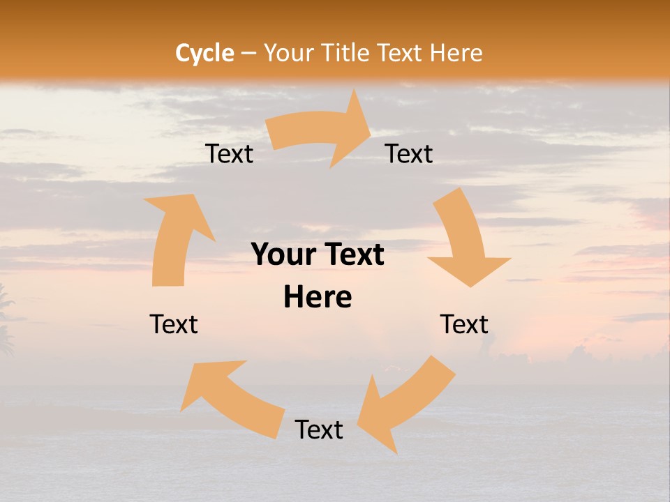 A Beautiful Sunset With Palm Trees On The Shore PowerPoint Template