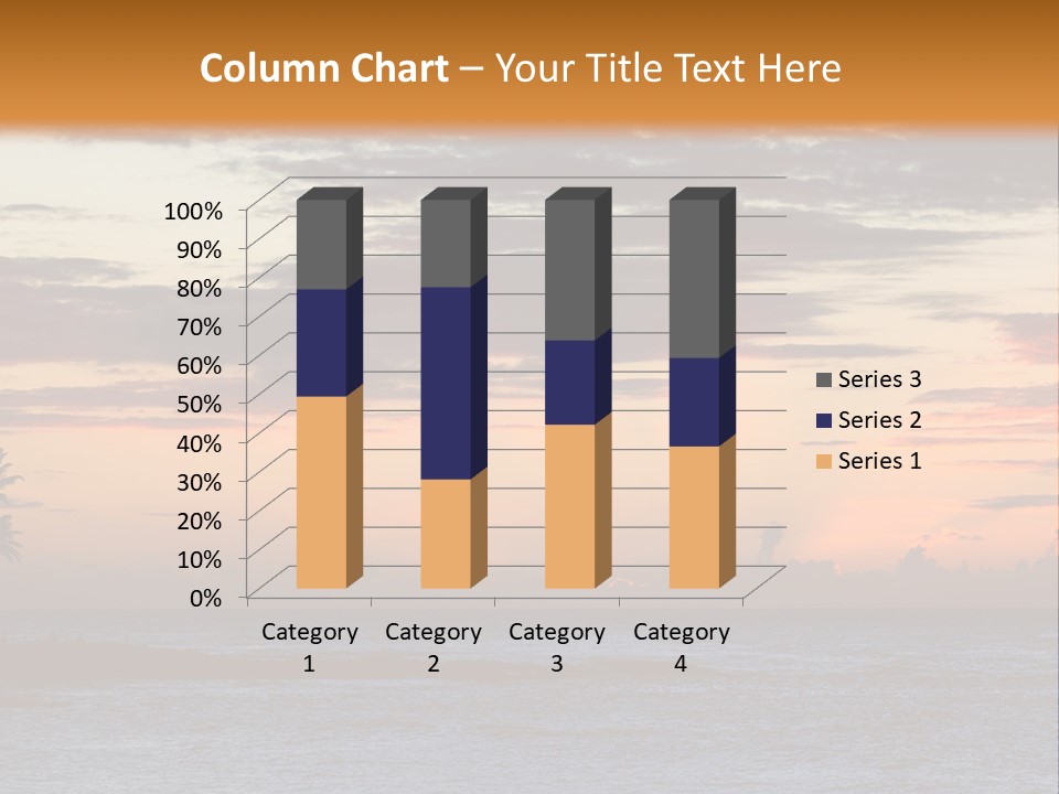 A Beautiful Sunset With Palm Trees On The Shore PowerPoint Template