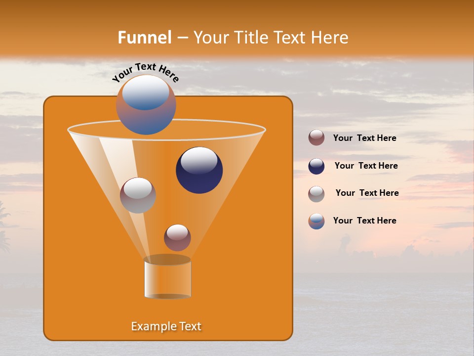 A Beautiful Sunset With Palm Trees On The Shore PowerPoint Template