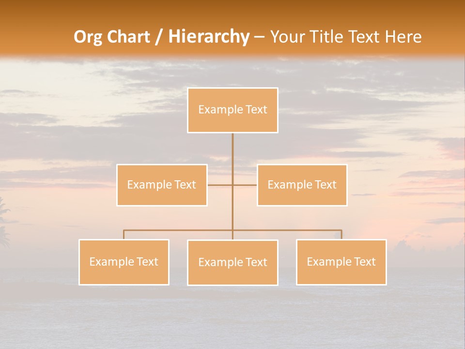 A Beautiful Sunset With Palm Trees On The Shore PowerPoint Template