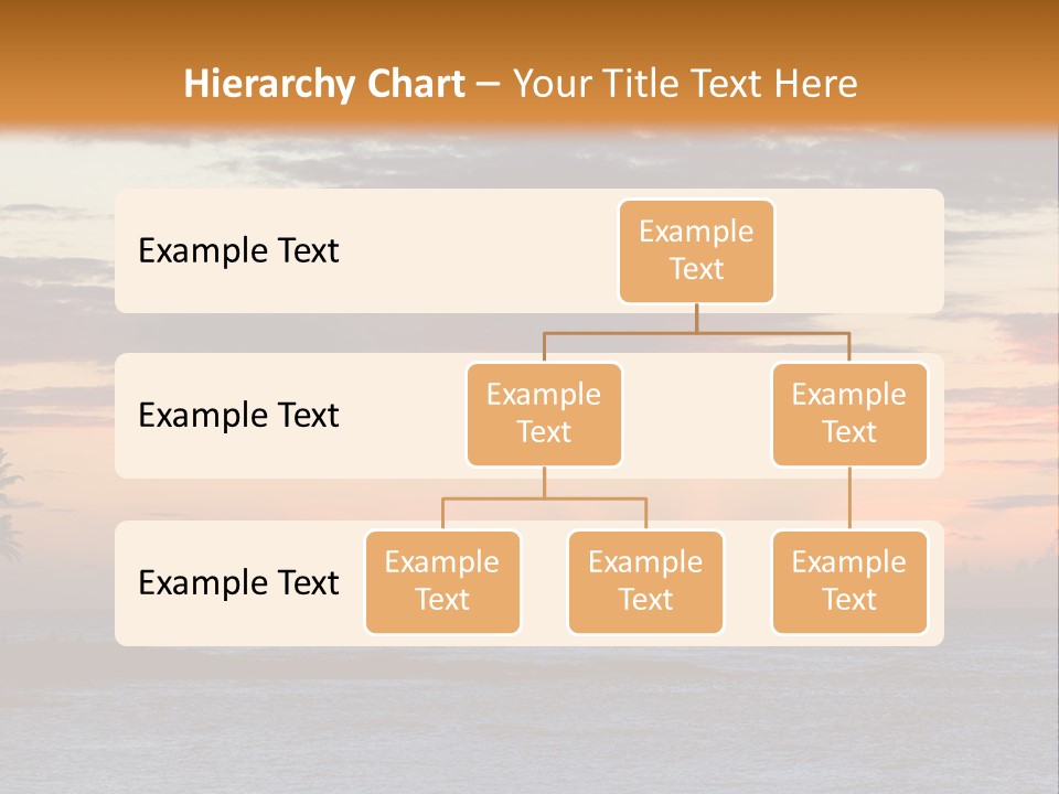A Beautiful Sunset With Palm Trees On The Shore PowerPoint Template