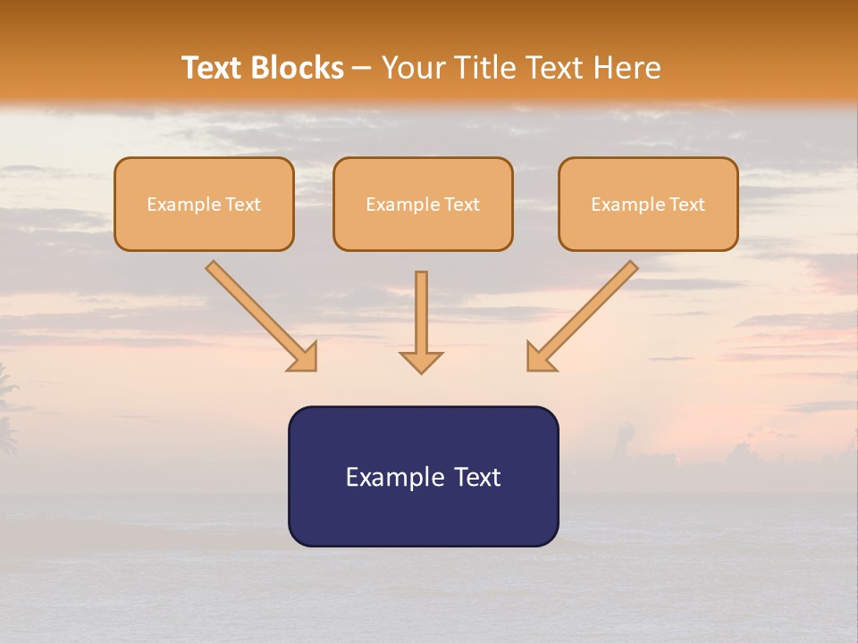 A Beautiful Sunset With Palm Trees On The Shore PowerPoint Template