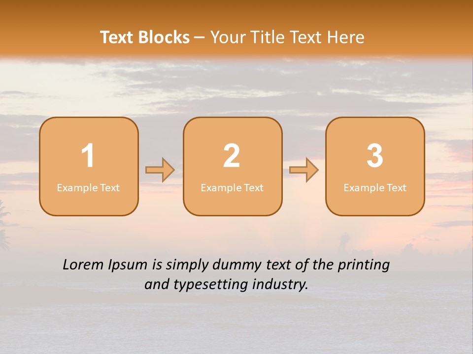 A Beautiful Sunset With Palm Trees On The Shore PowerPoint Template