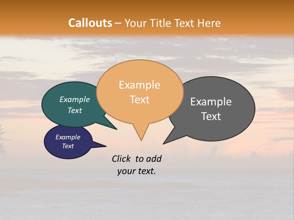 A Beautiful Sunset With Palm Trees On The Shore PowerPoint Template