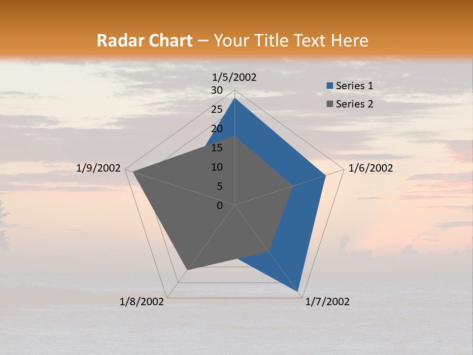 A Beautiful Sunset With Palm Trees On The Shore PowerPoint Template