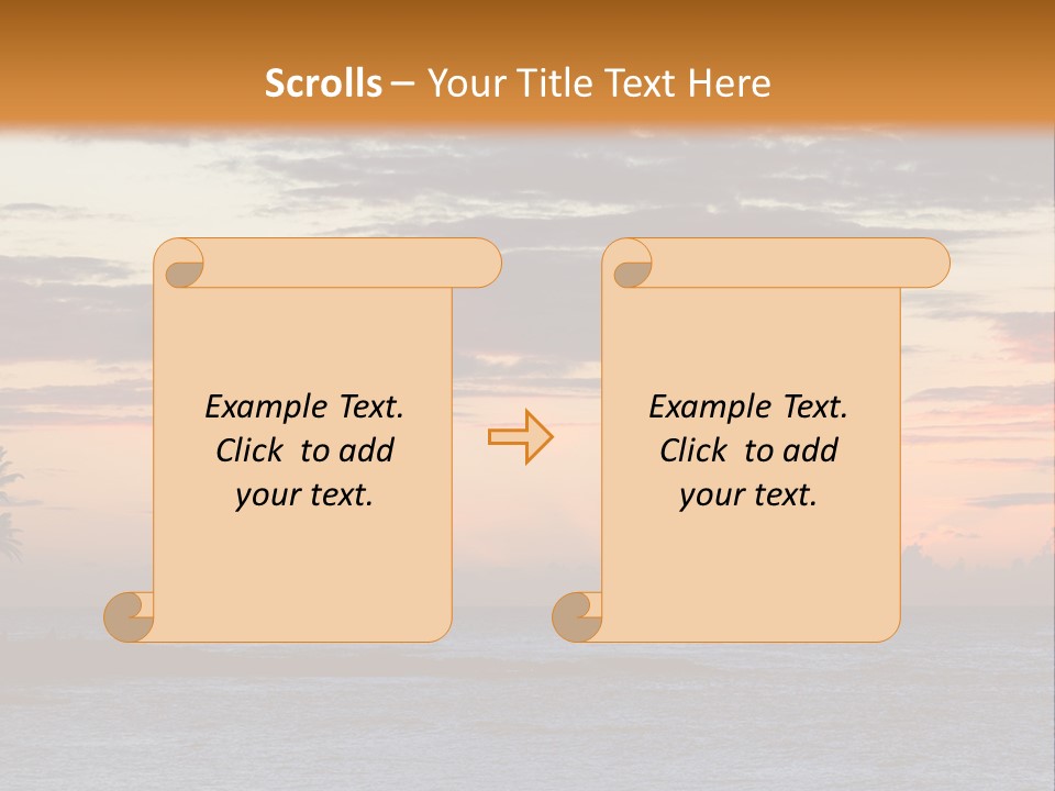 A Beautiful Sunset With Palm Trees On The Shore PowerPoint Template