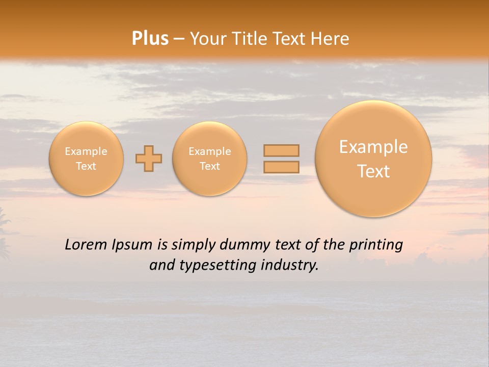A Beautiful Sunset With Palm Trees On The Shore PowerPoint Template
