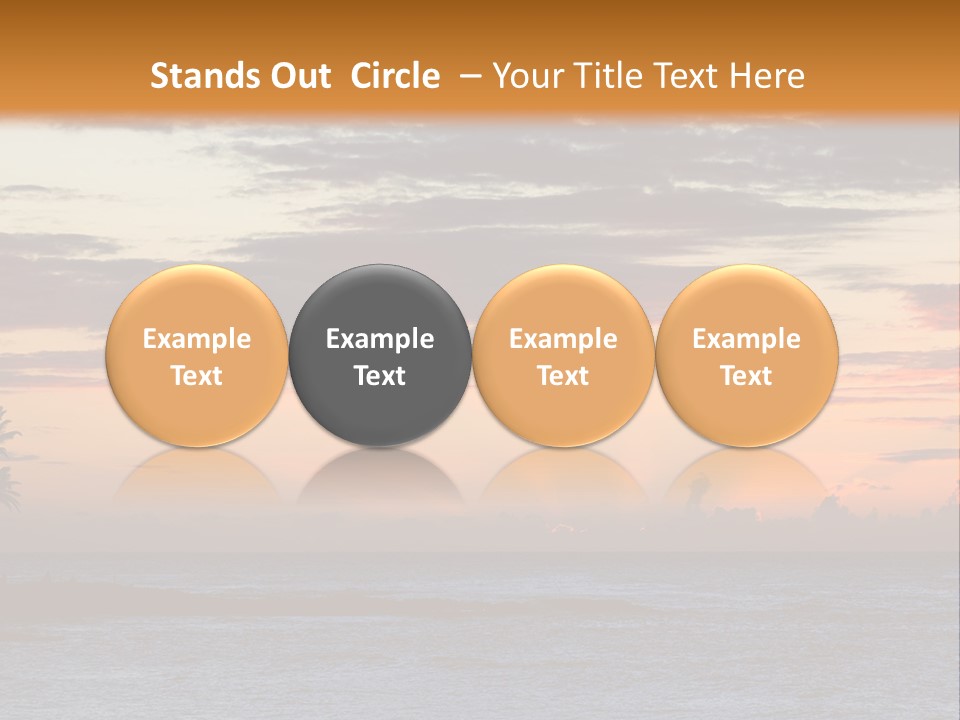 A Beautiful Sunset With Palm Trees On The Shore PowerPoint Template