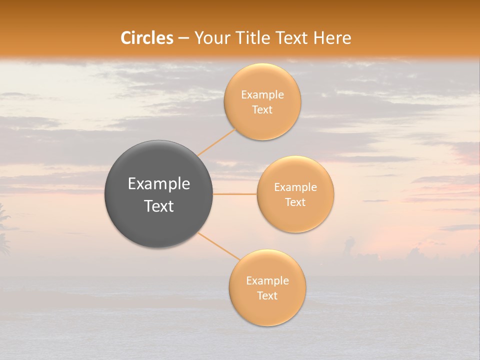 A Beautiful Sunset With Palm Trees On The Shore PowerPoint Template