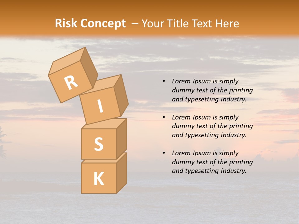 A Beautiful Sunset With Palm Trees On The Shore PowerPoint Template