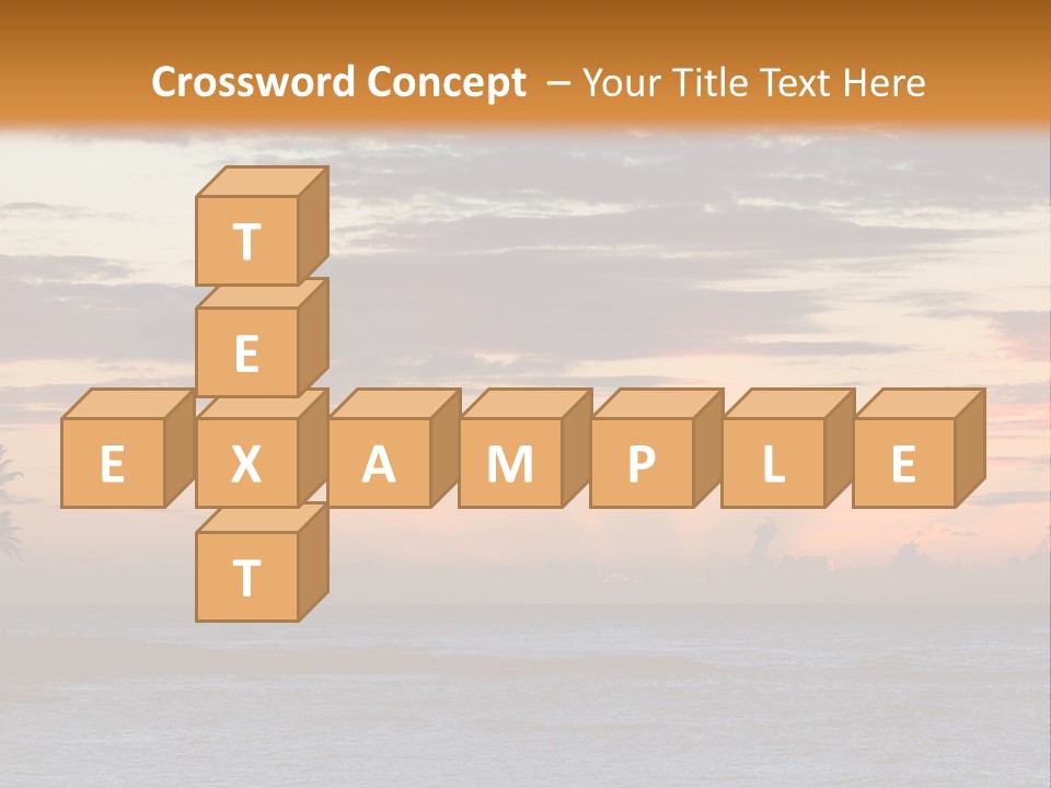 A Beautiful Sunset With Palm Trees On The Shore PowerPoint Template