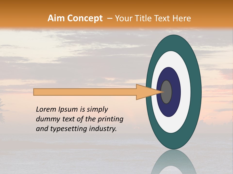 A Beautiful Sunset With Palm Trees On The Shore PowerPoint Template