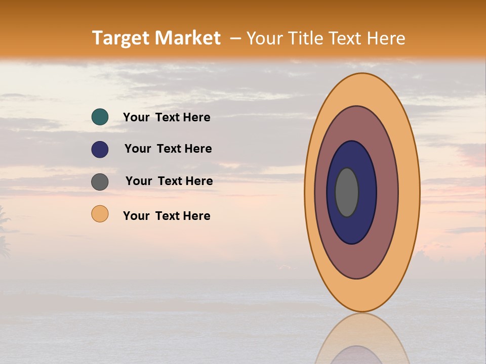 A Beautiful Sunset With Palm Trees On The Shore PowerPoint Template