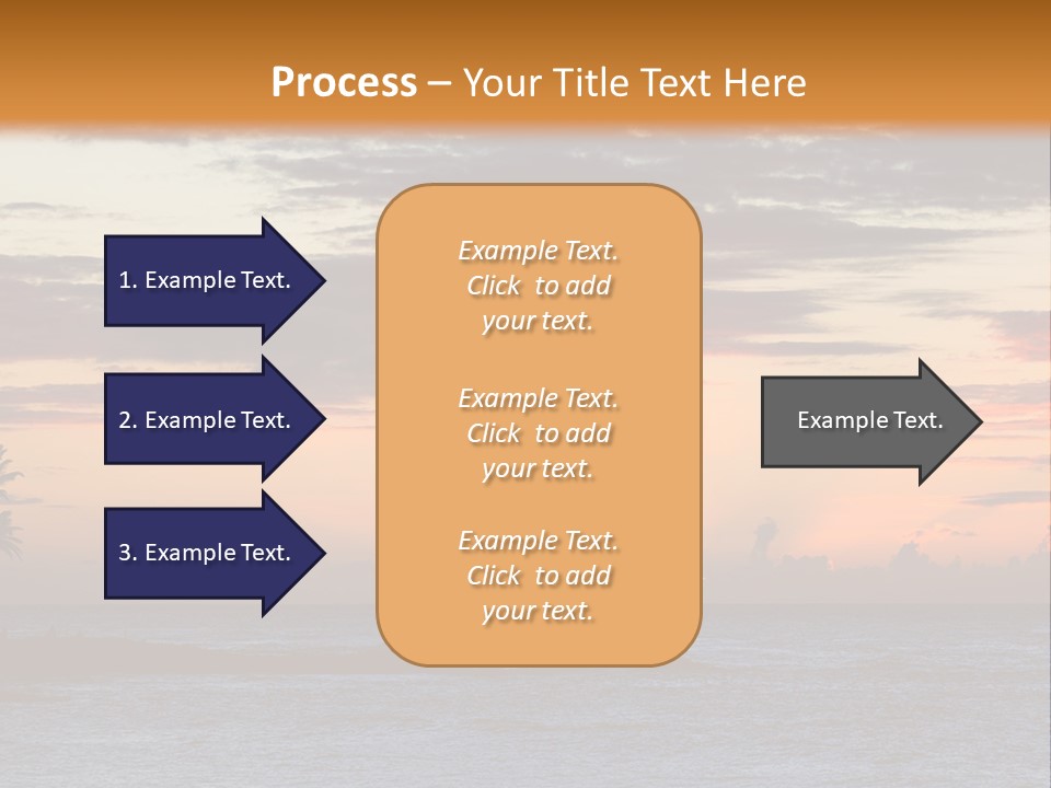 A Beautiful Sunset With Palm Trees On The Shore PowerPoint Template