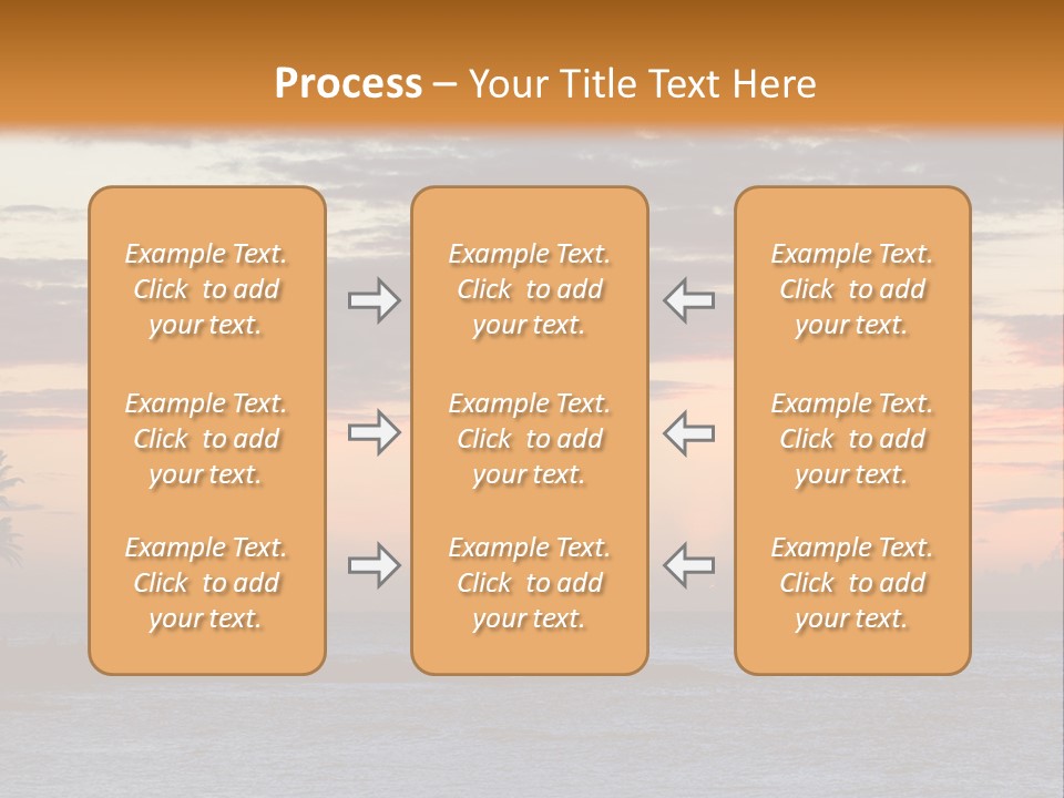 A Beautiful Sunset With Palm Trees On The Shore PowerPoint Template