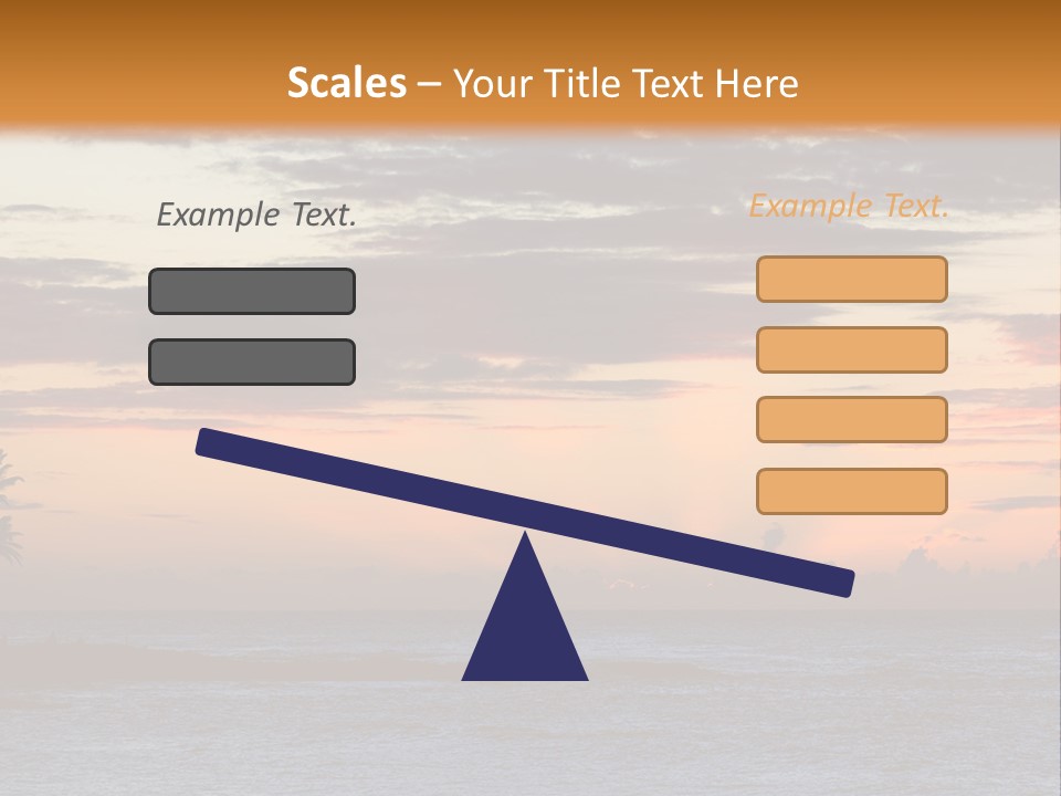 A Beautiful Sunset With Palm Trees On The Shore PowerPoint Template