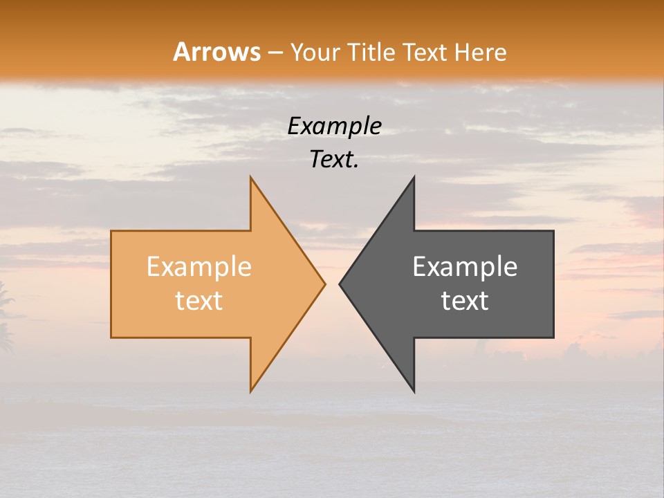 A Beautiful Sunset With Palm Trees On The Shore PowerPoint Template