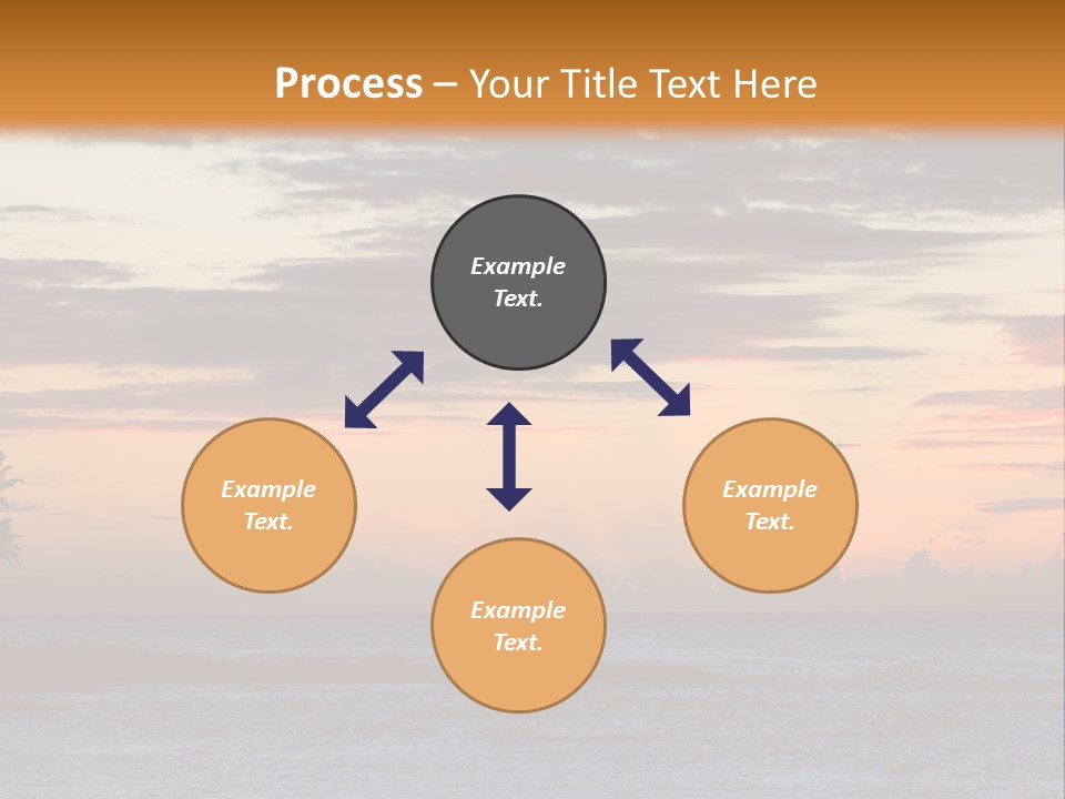 A Beautiful Sunset With Palm Trees On The Shore PowerPoint Template