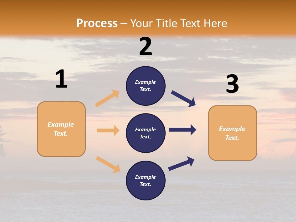 A Beautiful Sunset With Palm Trees On The Shore PowerPoint Template