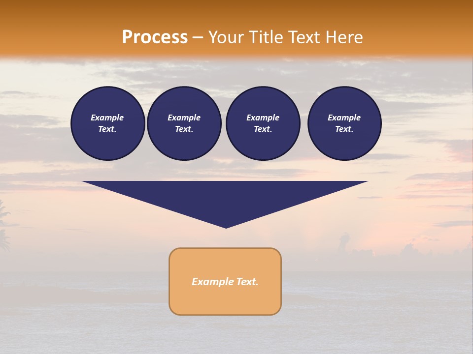 A Beautiful Sunset With Palm Trees On The Shore PowerPoint Template