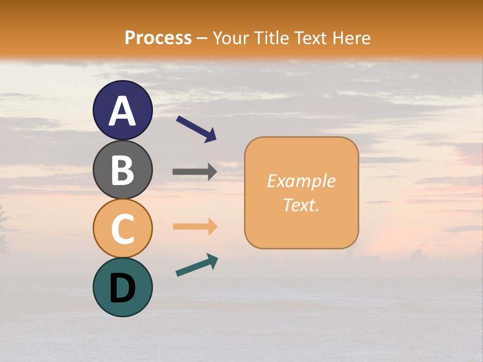 A Beautiful Sunset With Palm Trees On The Shore PowerPoint Template