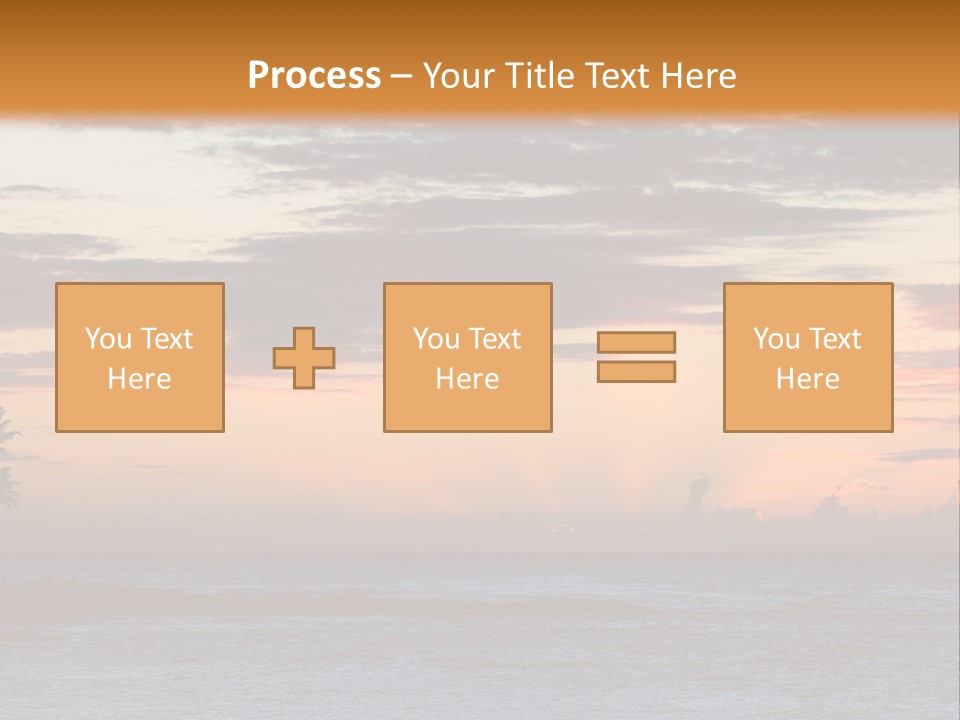 A Beautiful Sunset With Palm Trees On The Shore PowerPoint Template