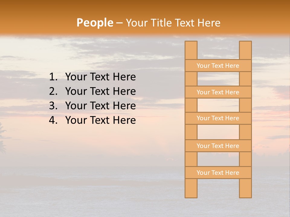 A Beautiful Sunset With Palm Trees On The Shore PowerPoint Template