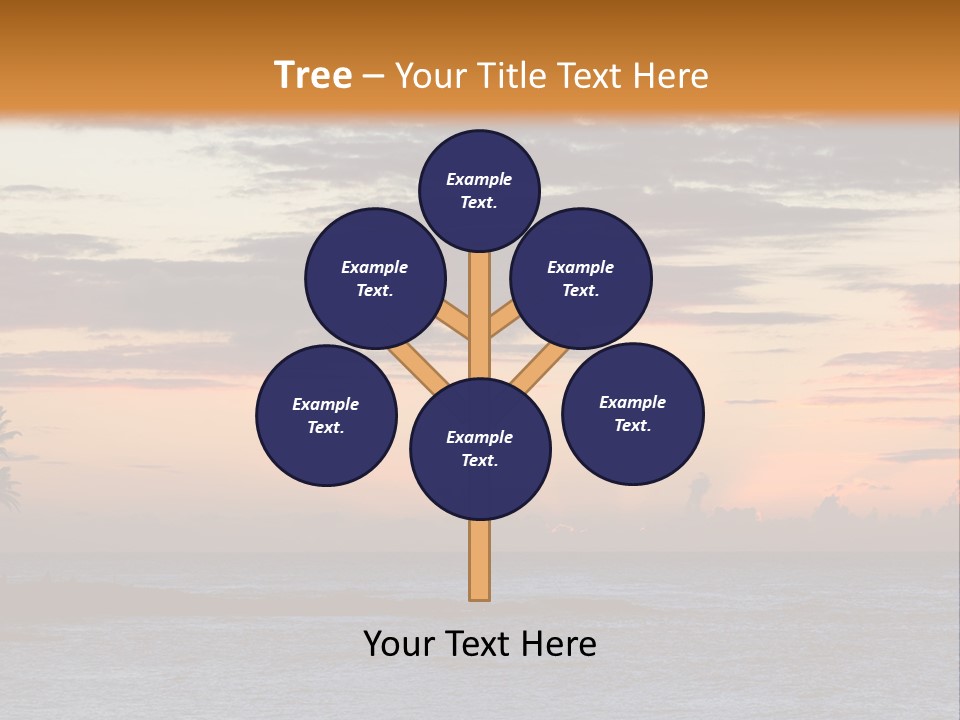 A Beautiful Sunset With Palm Trees On The Shore PowerPoint Template