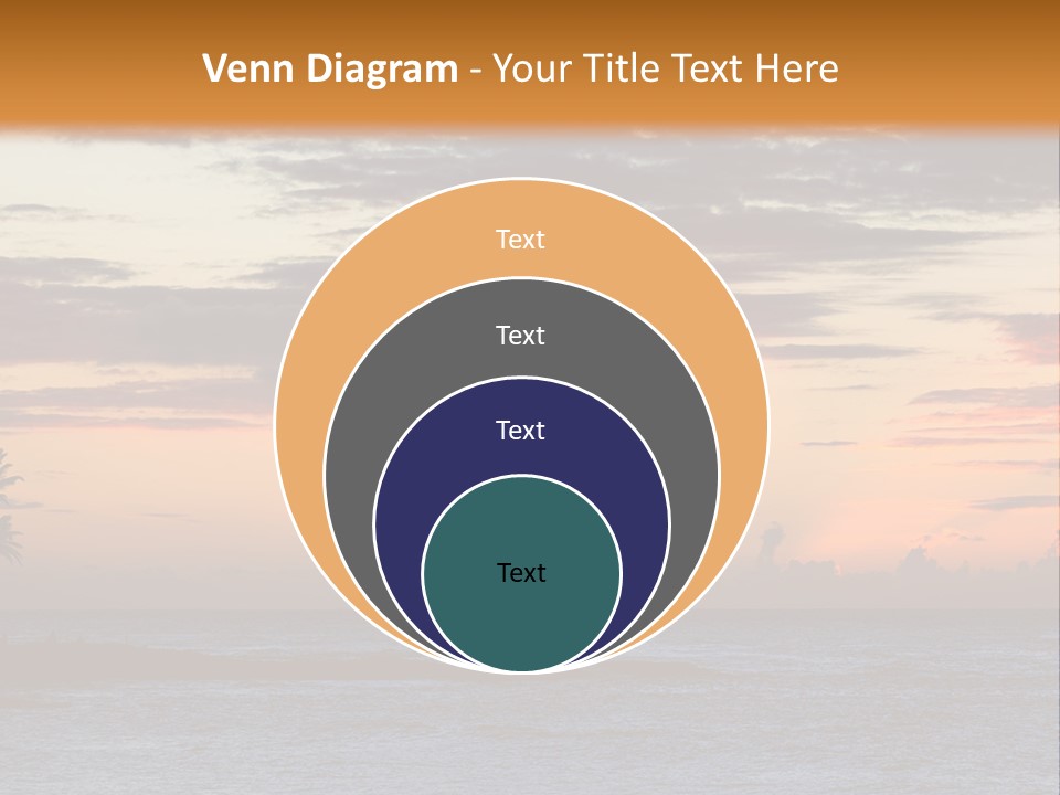 A Beautiful Sunset With Palm Trees On The Shore PowerPoint Template