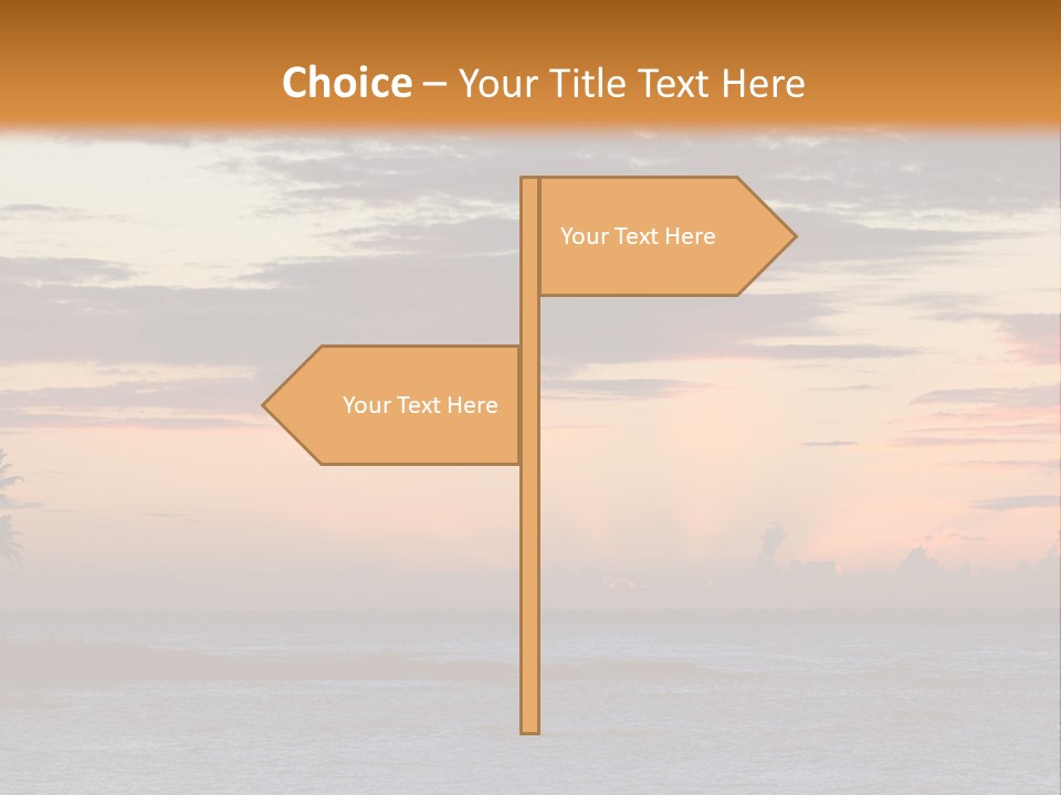 A Beautiful Sunset With Palm Trees On The Shore PowerPoint Template