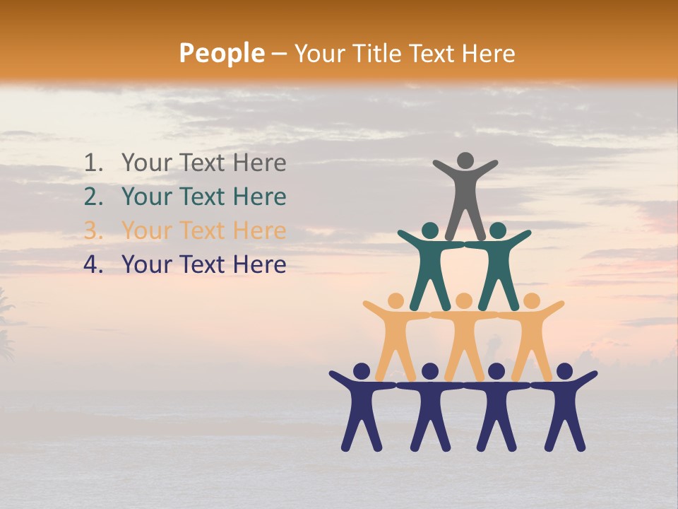 A Beautiful Sunset With Palm Trees On The Shore PowerPoint Template