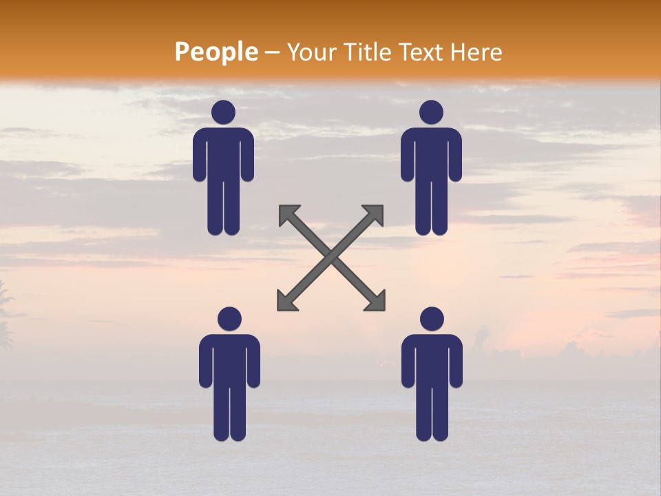 A Beautiful Sunset With Palm Trees On The Shore PowerPoint Template