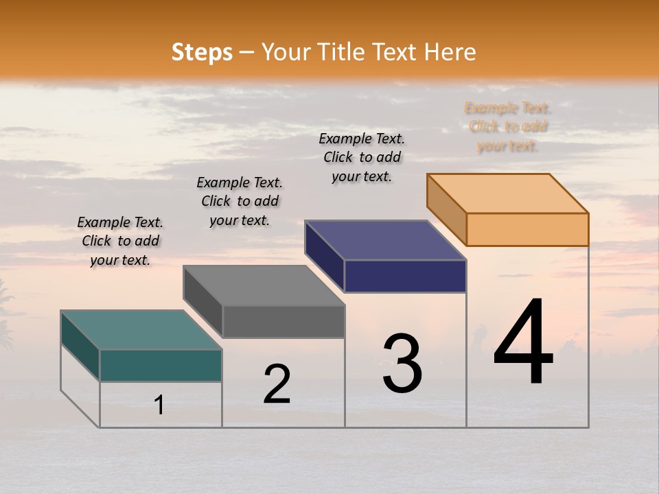 A Beautiful Sunset With Palm Trees On The Shore PowerPoint Template