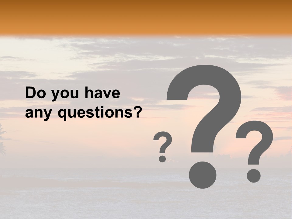 A Beautiful Sunset With Palm Trees On The Shore PowerPoint Template