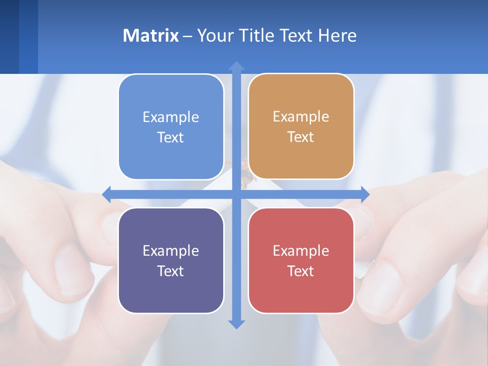 A Person Holding A Cigarette In Their Hands PowerPoint Template