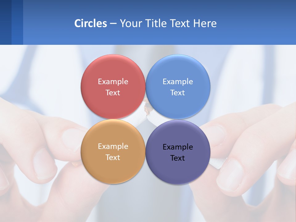 A Person Holding A Cigarette In Their Hands PowerPoint Template