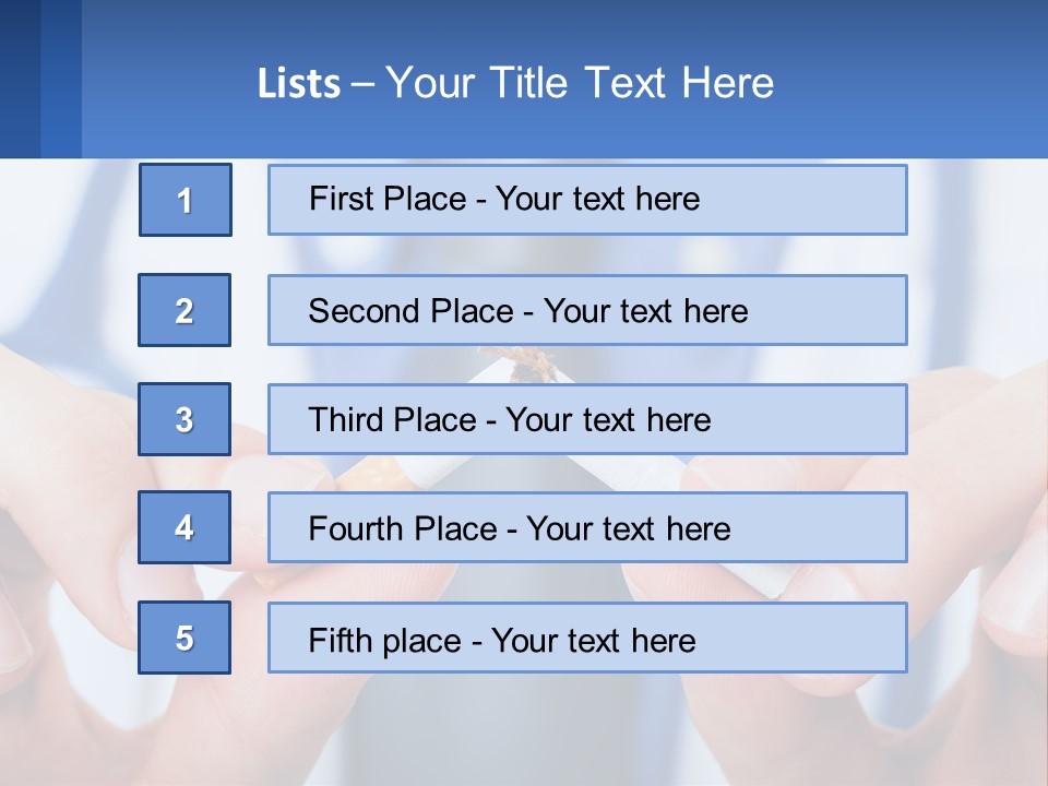 A Person Holding A Cigarette In Their Hands PowerPoint Template