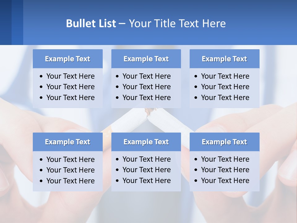 A Person Holding A Cigarette In Their Hands PowerPoint Template