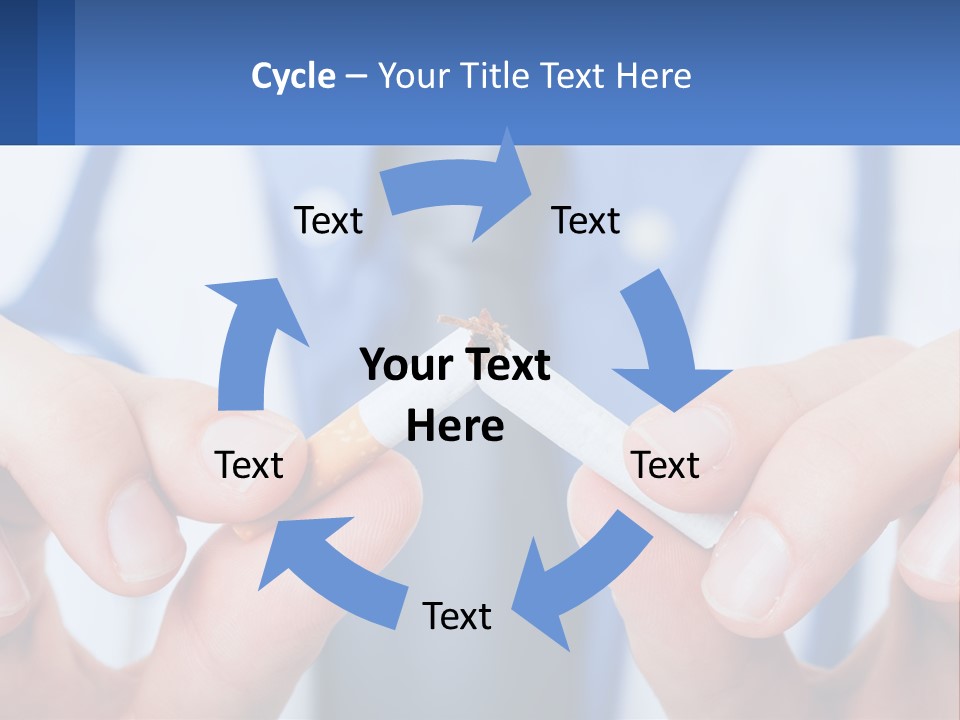 A Person Holding A Cigarette In Their Hands PowerPoint Template