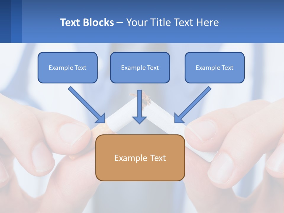 A Person Holding A Cigarette In Their Hands PowerPoint Template