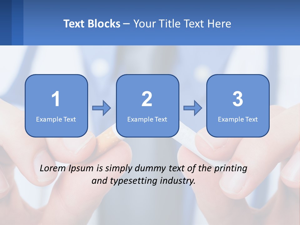 A Person Holding A Cigarette In Their Hands PowerPoint Template