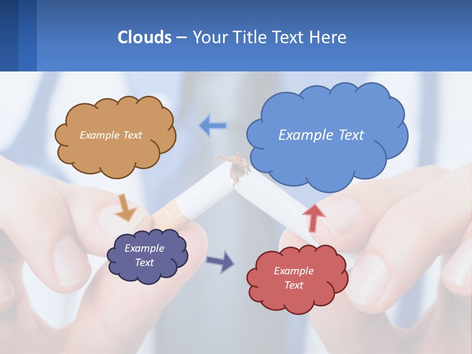 A Person Holding A Cigarette In Their Hands PowerPoint Template