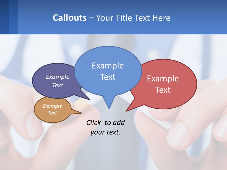 A Person Holding A Cigarette In Their Hands PowerPoint Template