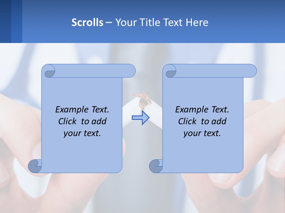 A Person Holding A Cigarette In Their Hands PowerPoint Template