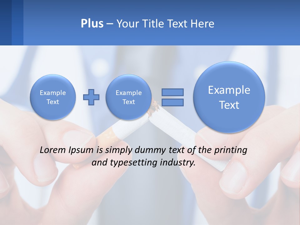 A Person Holding A Cigarette In Their Hands PowerPoint Template